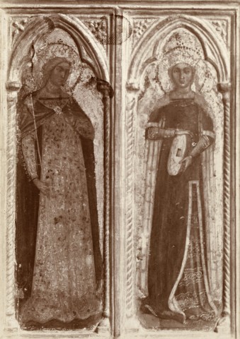 Anonimo — Paolo Veneziano - bottega - sec. XIV - Sant'Orsola; Santa Cristina di Bolsena — insieme